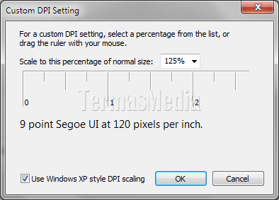 Mengubah ukuran tampilan teks dan obyek lain Windows