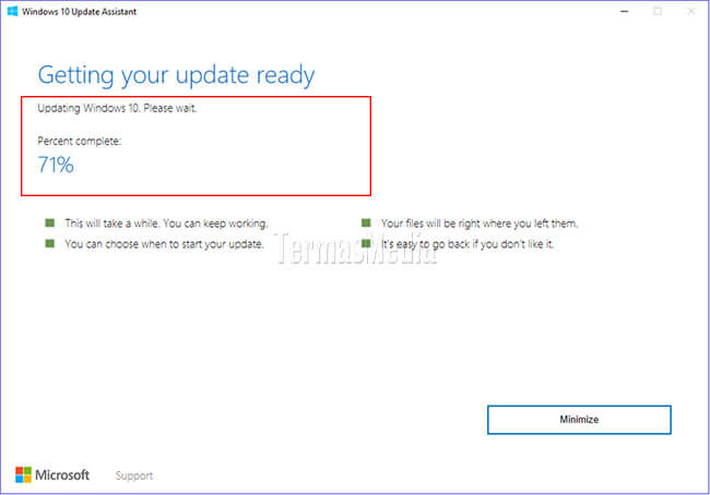 Update ke Windows 10 Creator Update melalui Update Assistant