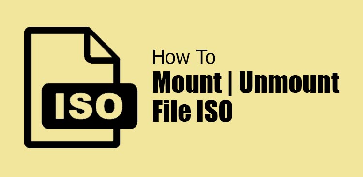 Mount unmount file iso disk image Windows 10
